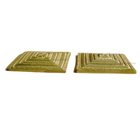 BRASS SQUARE SHAPED DOOR DOOMS | MATT FINISH 2.3 INCHES | DOOR FITTING ...