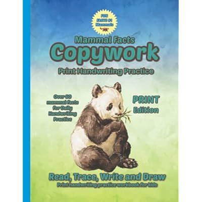 Fun Facts Copywork #1 Mammals - Print handwriting | Ubuy India