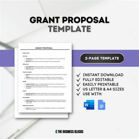 Grant Proposal Template: Funding & Grant Writing Guide (digital Download) - Etsy