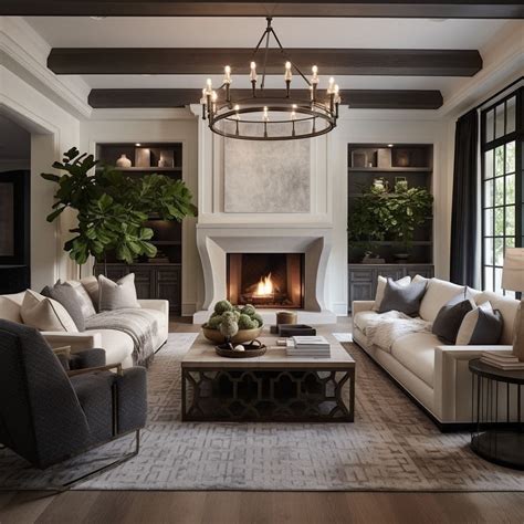 Modern elegance and transitional style define the space's design ...