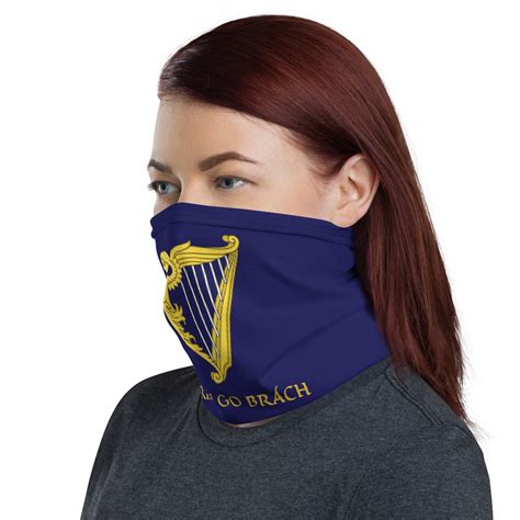 Eirinn Go Brach, Neck Gaiter, Blue Harp Flag, Coat Of Arms, Irish Pride ...