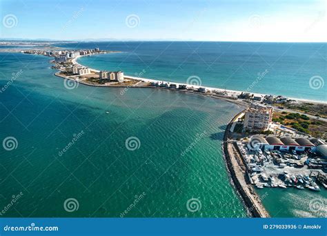 Spit of the Spanish Town of La Manga Del Mar Menor. Spain Stock Photo ...
