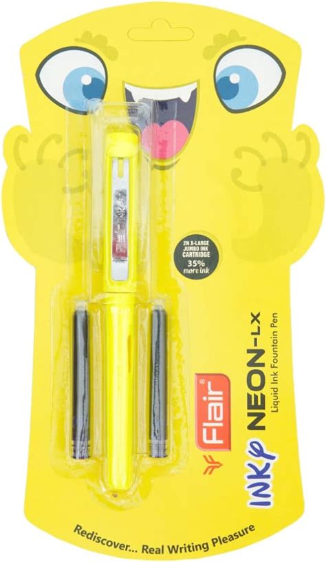 FLAIR Inky Series Neon Liquid Ink Fountain Pen | Free 2 Pieces X-Large ...