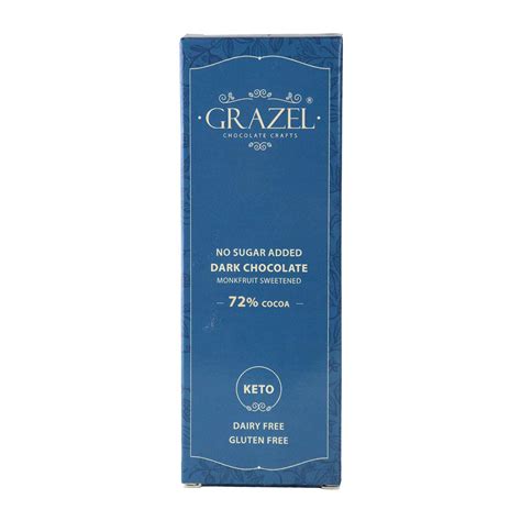 Buy Grazel Sugar Free Dark Chocolate 72% Cocoa - 35 gram Online ...