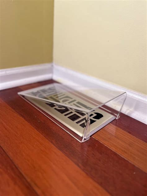 Modern Floor Register Vent Acrylic Air Deflector - Side Opening (2 Pack ...