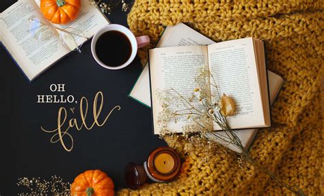 Download Cozy Fall Desktop Book And Coffee Aesthetic Wallpaper ...