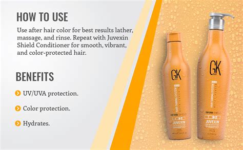 Gk Hair Global Keratin UV Color Shield Shampoo 240 ml - Deep Cleansing ...