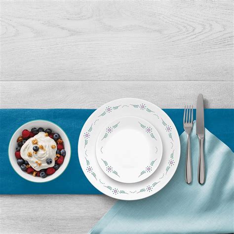 Buy CORELLE Livingware White English Garden Printed Round Glass Katori ...