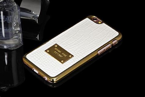 MK ® Apple iPhone 6 / 6S Premium Crocodile Leather Gold Electroplated ...