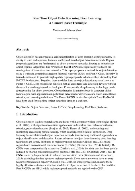 Image result for Real-Time Object Detection Research Paper