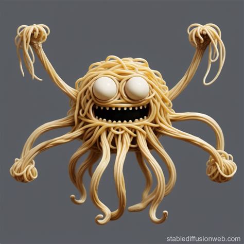 Spaghetti Monster in Flight | Stable Diffusion Online