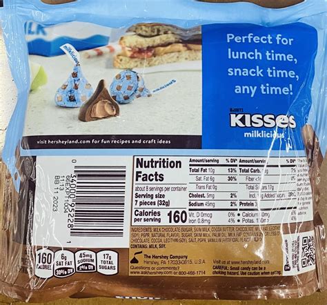 Hershey Kisses Ingredients Chocolate