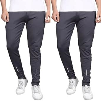 Men's Regular Fit Track Pants Combo for 2 Pic (S, Dark Grey/Pista ...