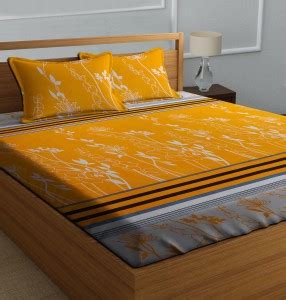 Decorum 180 TC Polycotton Double Floral Flat Bedsheet - Buy Decorum 180 ...