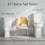 Los Flexi X 21 Inch White Elongated Extra tall 12-in Rough-In 1.28 or 1 ...