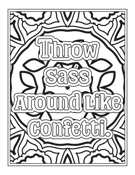 Premium Vector | Sassy quotes coloring pages for kdp coloring pages