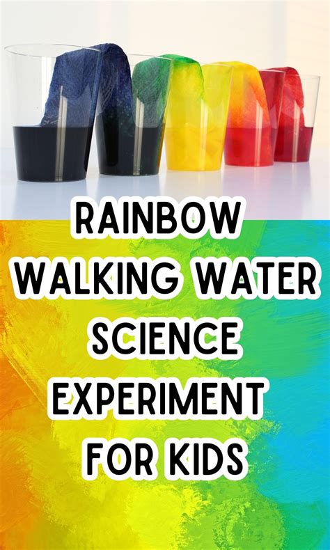 Easy Rainbow Walking Water Science Experiment For Kids - In The Playroom