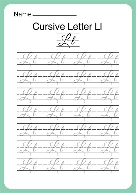 Cursive Writing Worksheets From A to Z with Free PDF
