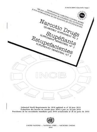 Buy Narcotic Drugs: Estimated World Requirements for 2010, Quarterly ...