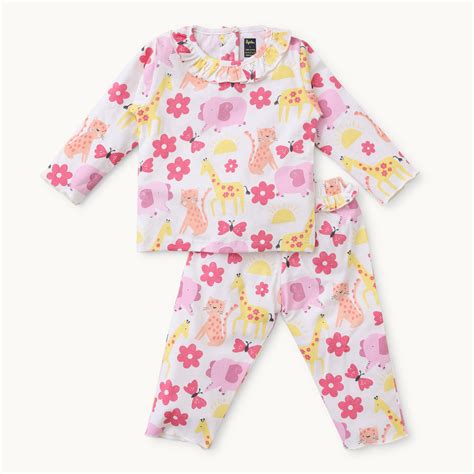 Girls Graphic Print Nightwear Set – Pepito