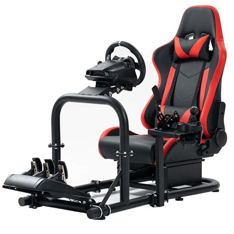 Buy Marada Racing Simulator Cockpit Racing Wheel Stand with Red Seat ...