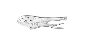MR LIGHT TOTAL 10", Nickel Plated Curved Jaw Locking Plier with Plastic ...