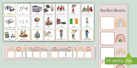 KS1 Muted Rainbow Visual Timetable