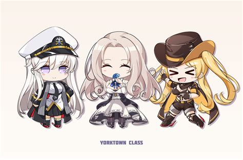 enterprise, yorktown, hornet, yorktown ii, and hornet ii (azur lane ...