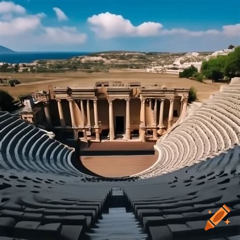 Modern renovated great wall of china resembling greek architecture ...