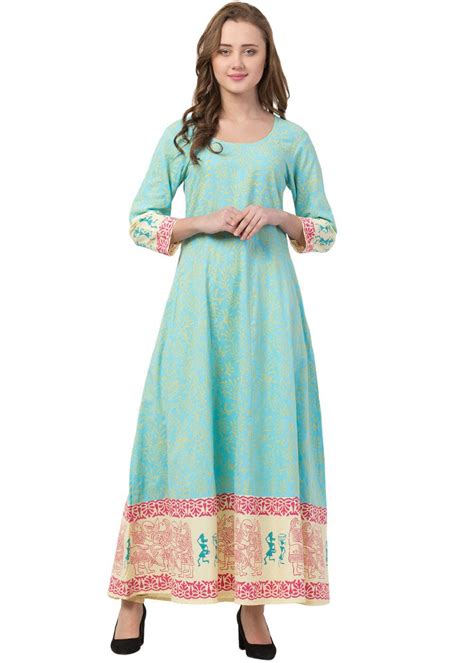 Get Ethnic Printed Trim Detail Anarkali Kurta at ₹ 1159 | LBB Shop