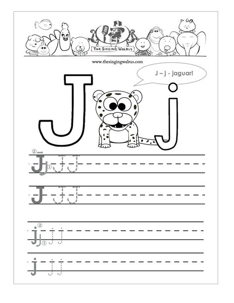 Letter J Worksheets For Kindergarten | Tracing worksheets preschool, Alphabet writing, Alphabet ...