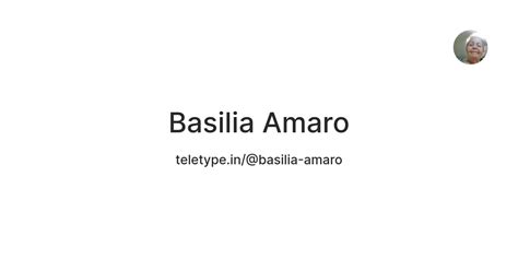 Basilia Amaro — Teletype