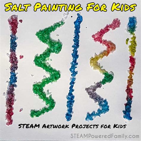 Rainbow Salt Painting Experiments - STEAM Artwork