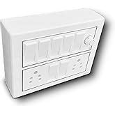 A1 LED 12 Modular 1 Way Switch Board with 7 Switches, 2 Multi Sockets ...