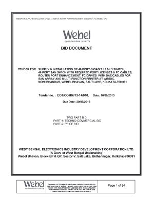 Fillable Online TENDER FOR SUPPLY & INSTALLATION OF 48 PORT GIGABIT L2 ...