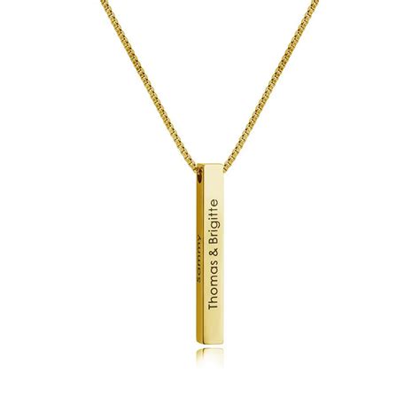 Buy this Personalised Engraved 4d Cuboid Pendant Chain @499 Only ...