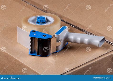 Packaging Tape Gun Dispenser Stock Photo - Image of sticky, blue: 28002220