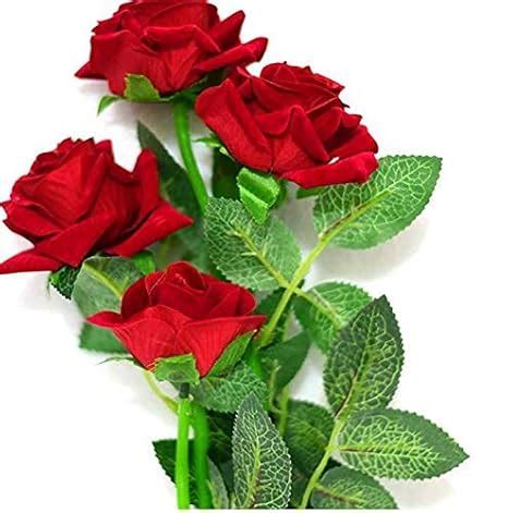 Buy ENDECOR - RED Rose Kali Bunch Red Rose Artificial Flower (20 inch ...