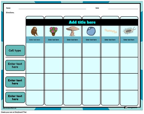 Free Biological Classification Worksheets by Storyboard That