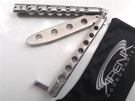 Balisong Butterfly Knife Practice Trainer with Safe Dull Beg