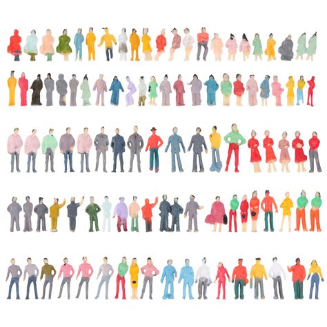 Buy Balacoo 100pcs People Figurines Scale Plastic Tiny People Model ...