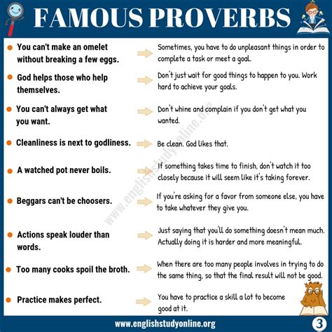 50 Famous English Proverbs with Meanings and Examples for ESL Learners - English Study Online