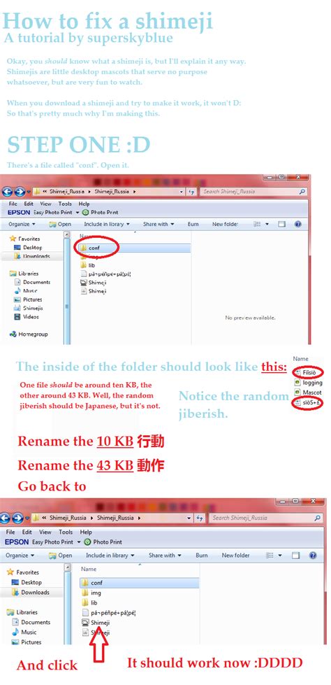 Shimeji Tutorial 的图像结果