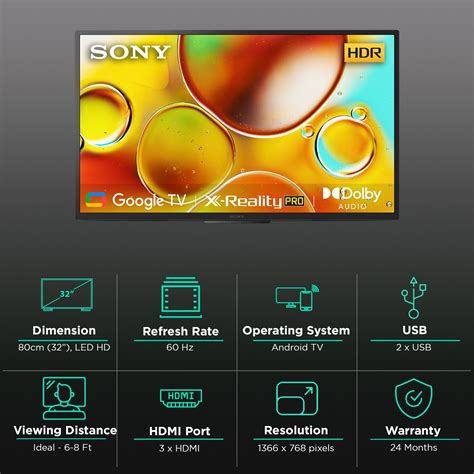 Buy SONY Bravia 80 cm (32 inch) HD Ready LED Smart Google TV with ...