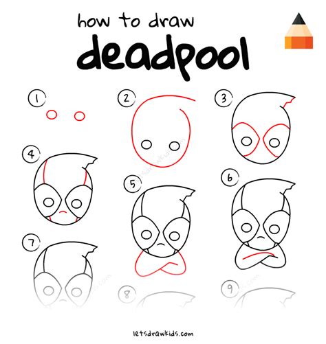 Image result for How to Draw Deadpool Step by Step Easy