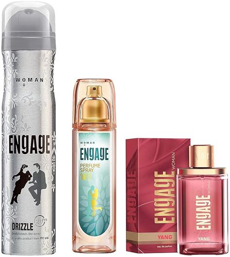 Engage Yang EDP Perfume 90ml & Drizzle Deodorant, Floral & Lavender ...