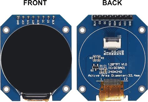 Buy Dweii 2PCS DC 3.3V 1.28 inch TFT LCD Display Module Round RGB 240* ...