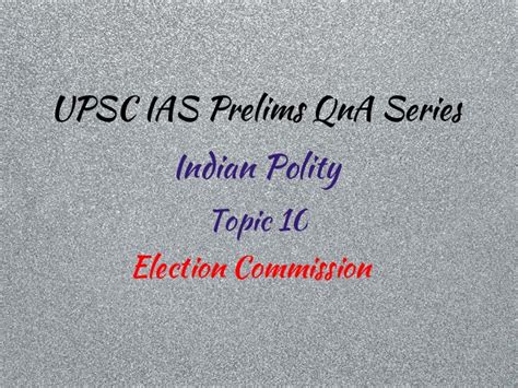 UPSC IAS Prelims 2021: Important Questions on Indian Polity - Topic 10 ...
