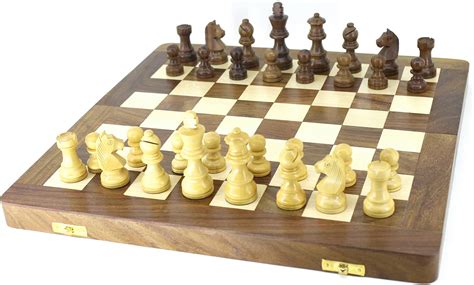 Buy VA Antiques Kid,Teen,Adult Sheesham Wood Folding Chess Board (16 X ...