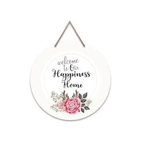 kalayam Works MDF Welcome to Our Happy Home Wall Hanging For Living ...